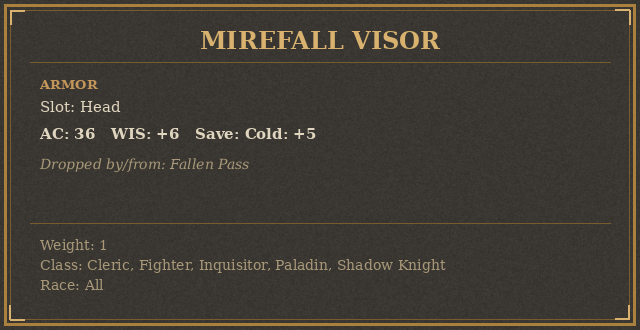 Mirefall Visor