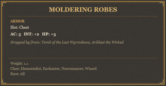 Moldering Robes