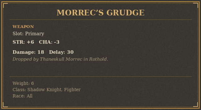 Morrec’s Grudge