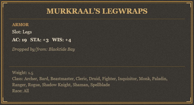 Murkraal’s Legwraps