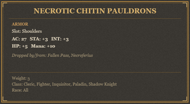Necrotic Chitin Pauldrons