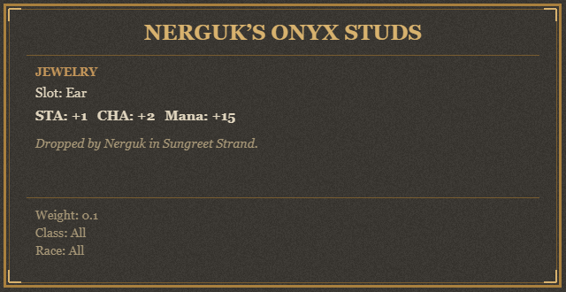 Nerguk’s Onyx Studs