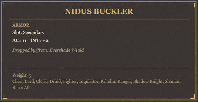 Nidus Buckler