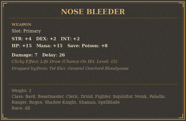 Nose Bleeder