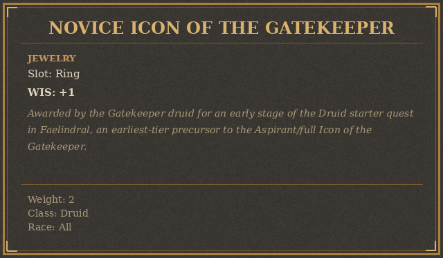 Novice Icon of the Gatekeeper