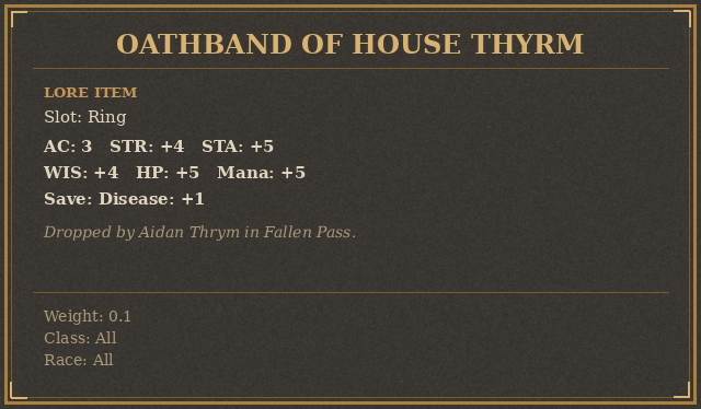 Oathband of House Thyrm