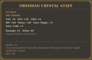 Obsidian Crystal Staff