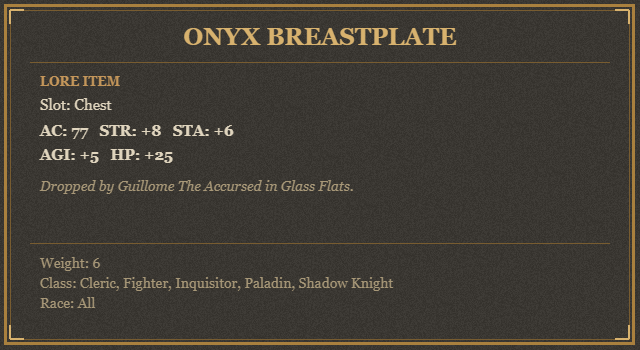 Onyx Breastplate