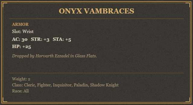 Onyx Vambraces
