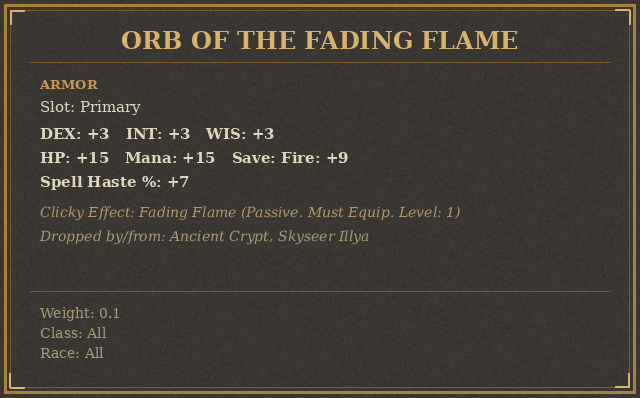 Orb of the Fading Flame