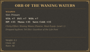 Orb of the Waning Waters