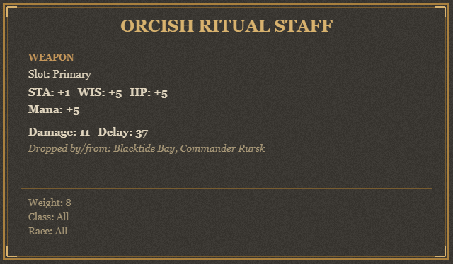 Orcish Ritual Staff