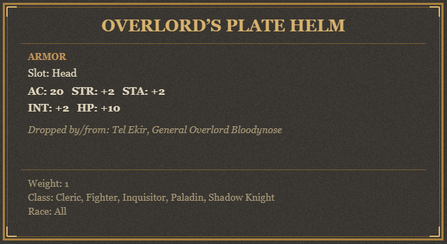 Overlord’s Plate Helm