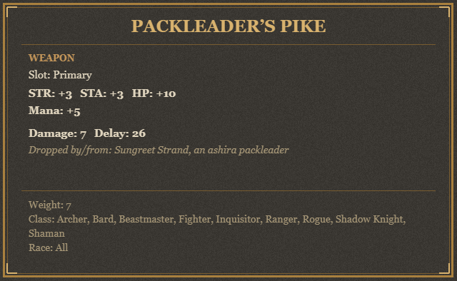 Packleader’s Pike
