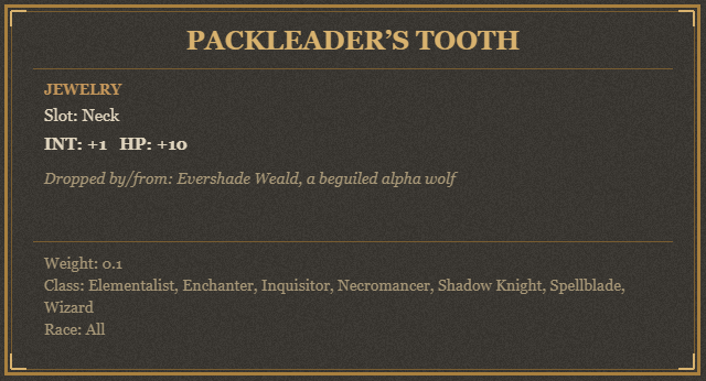 Packleader’s Tooth