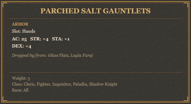 Parched Salt Gauntlets