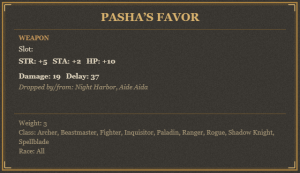 Pasha’s Favor