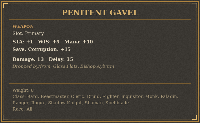 Penitent Gavel