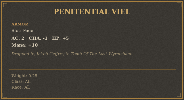Penitential Viel