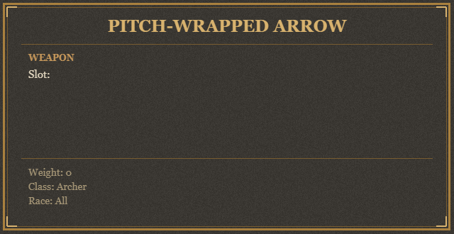 Pitch-Wrapped Arrow