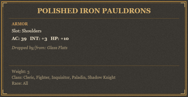 Polished Iron Pauldrons