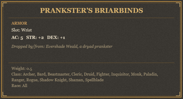 Prankster’s Briarbinds