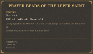 Prayer Beads of the Leper Saint