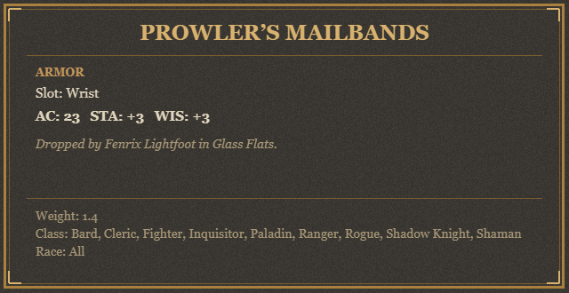 Prowler’s Mailbands