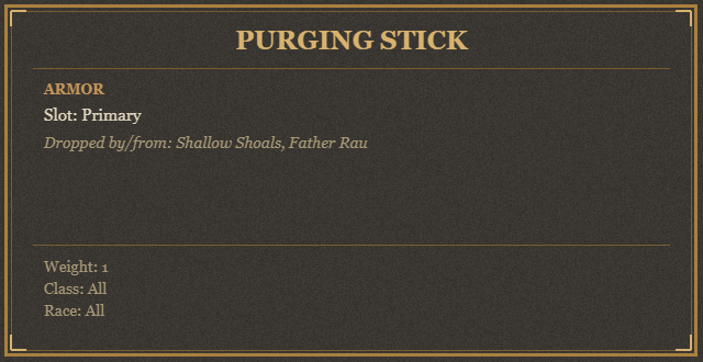 Purging Stick