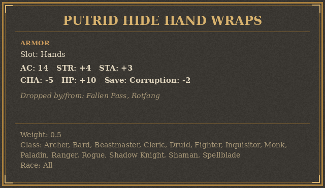 Putrid Hide Hand Wraps