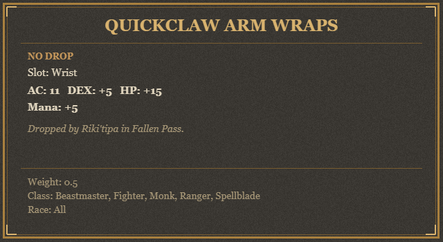 Quickclaw Arm Wraps