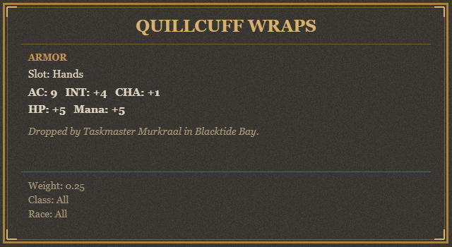 Quillcuff Wraps