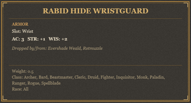 Rabid Hide Wristguard