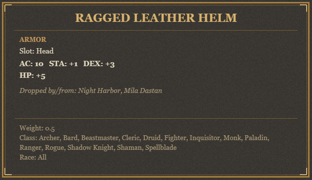 Ragged Leather Helm