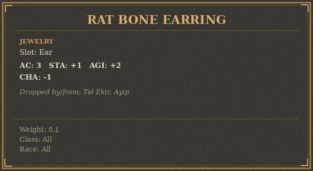 Rat Bone Earring