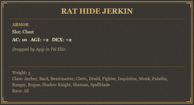 Rat Hide Jerkin