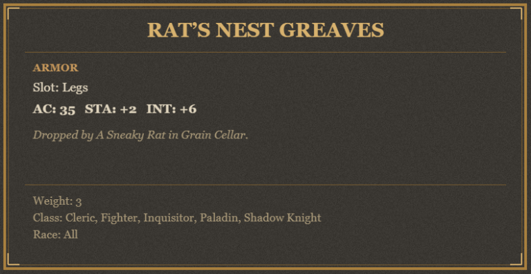 Rat’s Nest Greaves