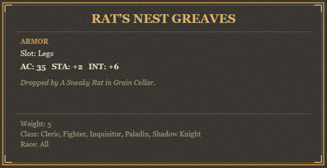 Rat’s Nest Greaves