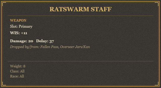 Ratswarm Staff