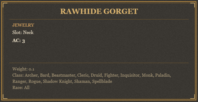 Rawhide Gorget