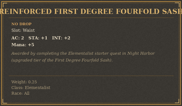 Reinforced First Degree Fourfold Sash