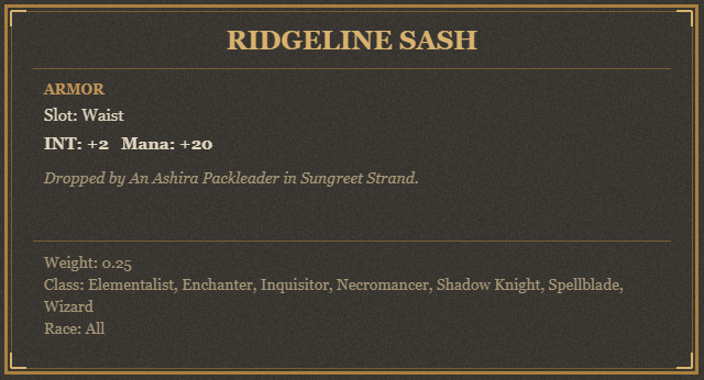 Ridgeline Sash
