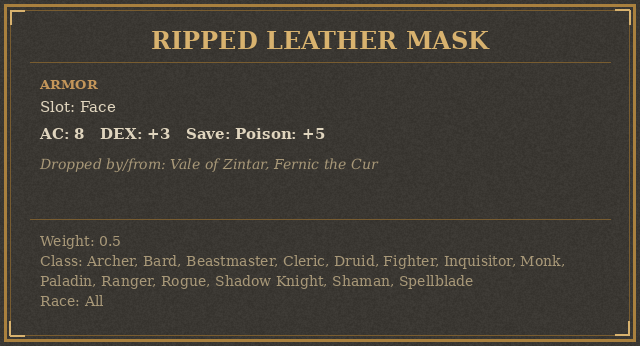 Ripped Leather Mask