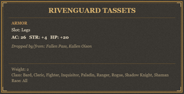 Rivenguard Tassets