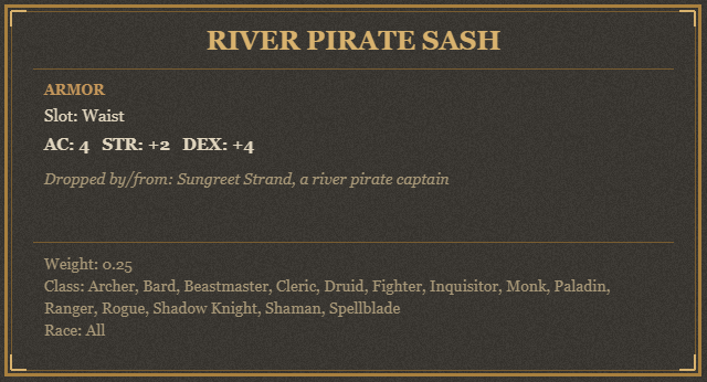 River Pirate Sash