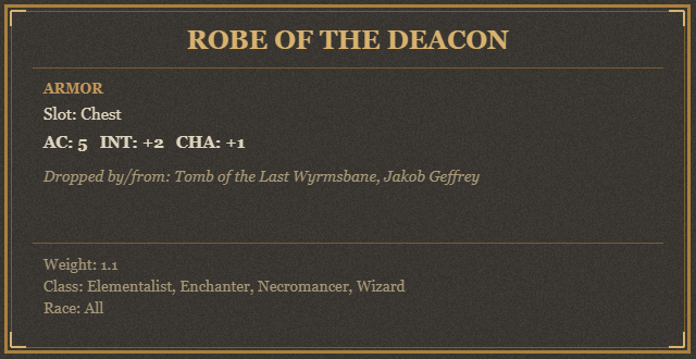 Robe of the Deacon