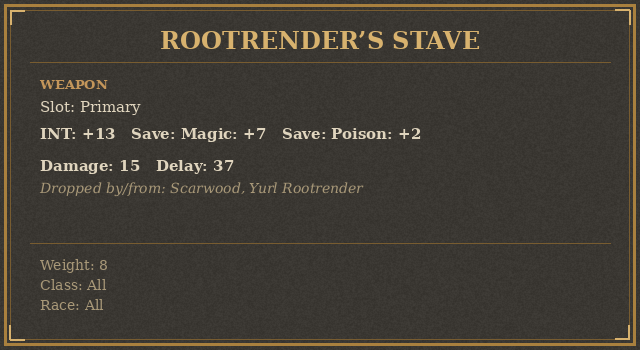 Rootrender’s Stave