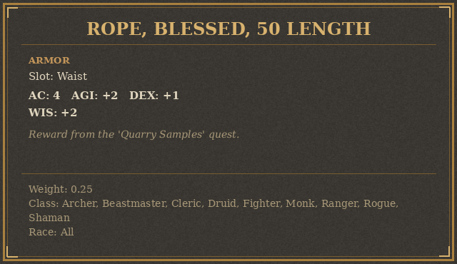 Rope, Blessed, 50 Length