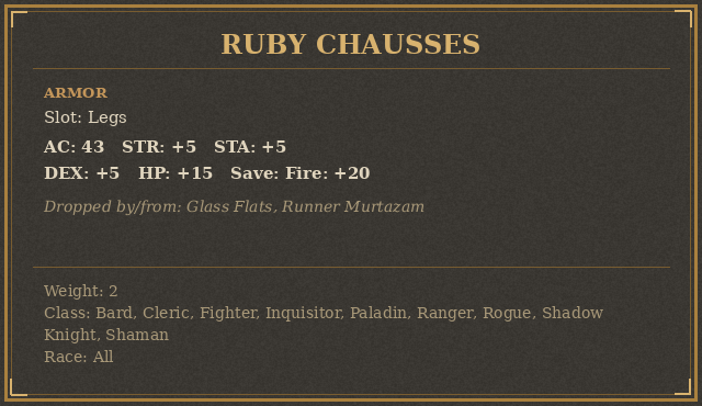 Ruby Chausses