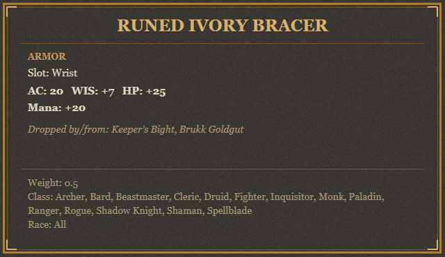 Runed Ivory Bracer